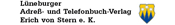 Verlagslogo Lüneburger Adress- und Telefonbuchverlag Erich von Stern e. K.
